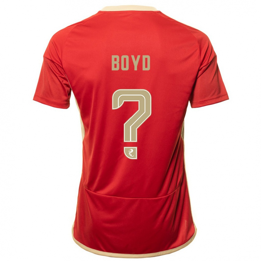 Kandiny Mujer Camiseta Fletcher Boyd #0 Rojo 1ª Equipación 2023/24 La Camisa Chile