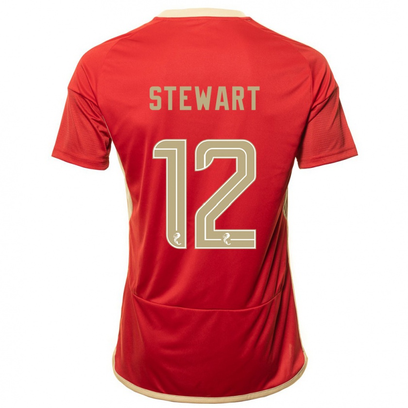 Kandiny Mujer Camiseta Hannah Stewart #12 Rojo 1ª Equipación 2023/24 La Camisa Chile