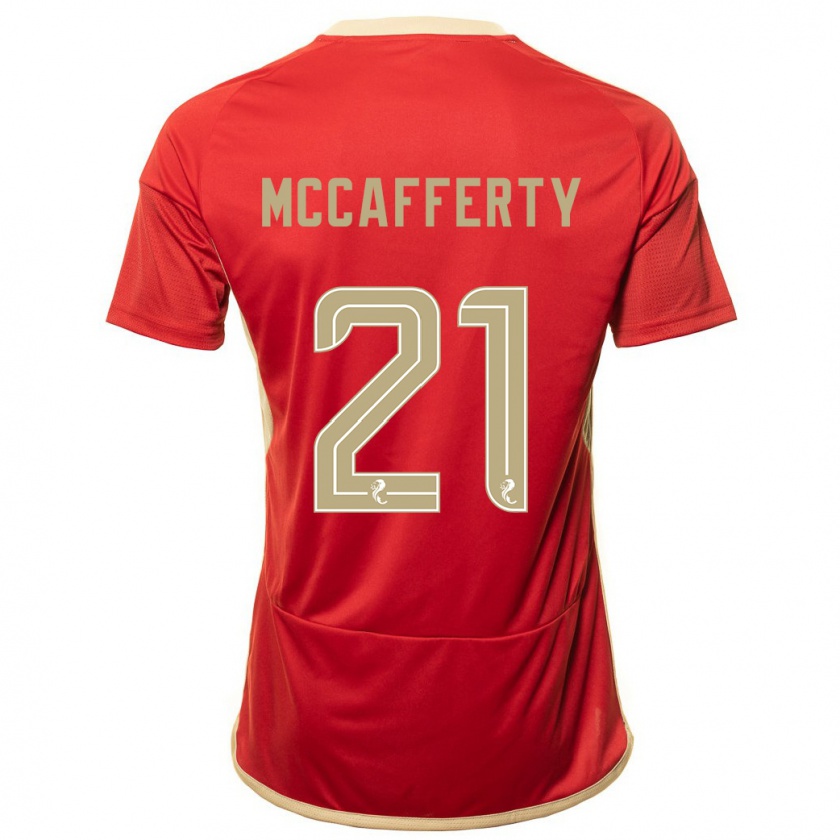 Kandiny Mujer Camiseta Eirinn Mccafferty #21 Rojo 1ª Equipación 2023/24 La Camisa Chile