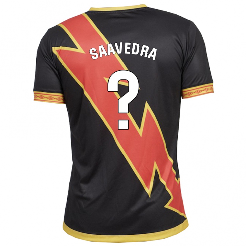 Kandiny Mujer Camiseta David Saavedra #0 Negro 2ª Equipación 2023/24 La Camisa Chile