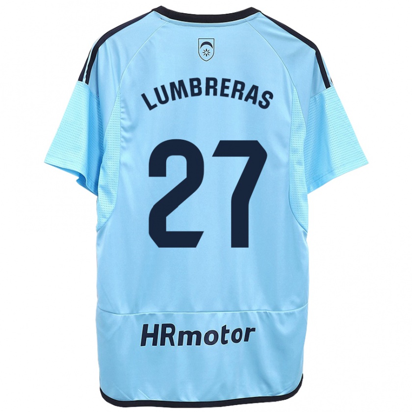 Kandiny Mujer Camiseta Carlos Lumbreras #27 Azul 2ª Equipación 2023/24 La Camisa Chile