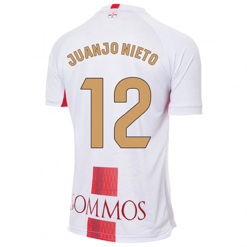 Kandiny Mujer Camiseta Juanjo Nieto #12 Blanco 2ª Equipación 2023/24 La Camisa Chile