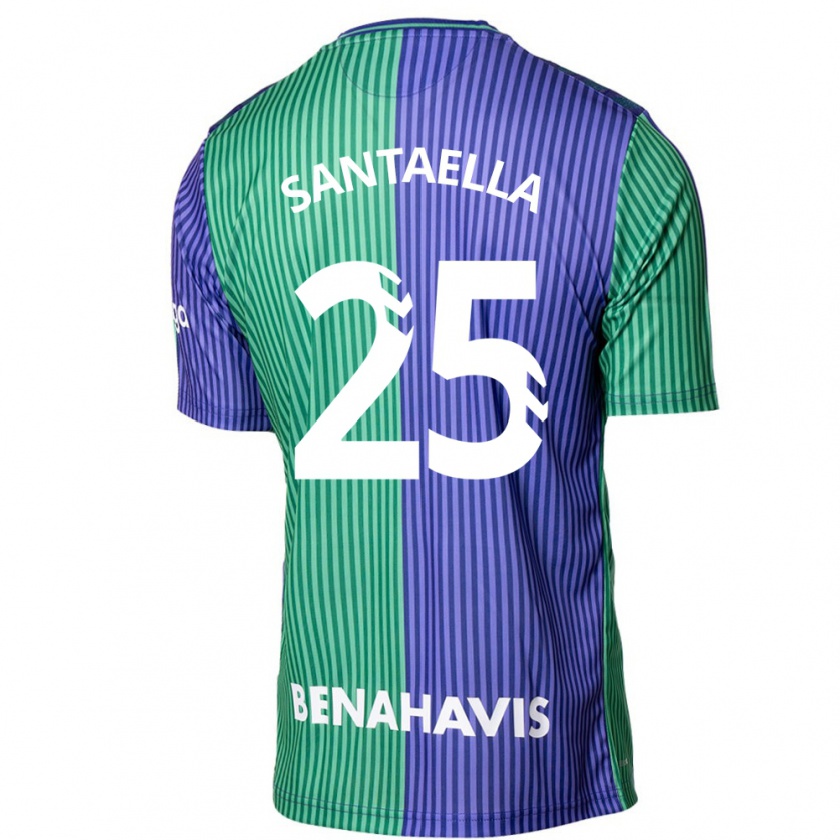 Kandiny Mujer Camiseta Miguel Ángel Santaella #25 Verde Azul 2ª Equipación 2023/24 La Camisa Chile