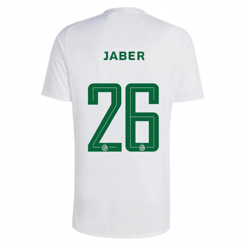 Kandiny Mujer Camiseta Mahmoud Jaber #26 Verde Azul 2ª Equipación 2023/24 La Camisa Chile