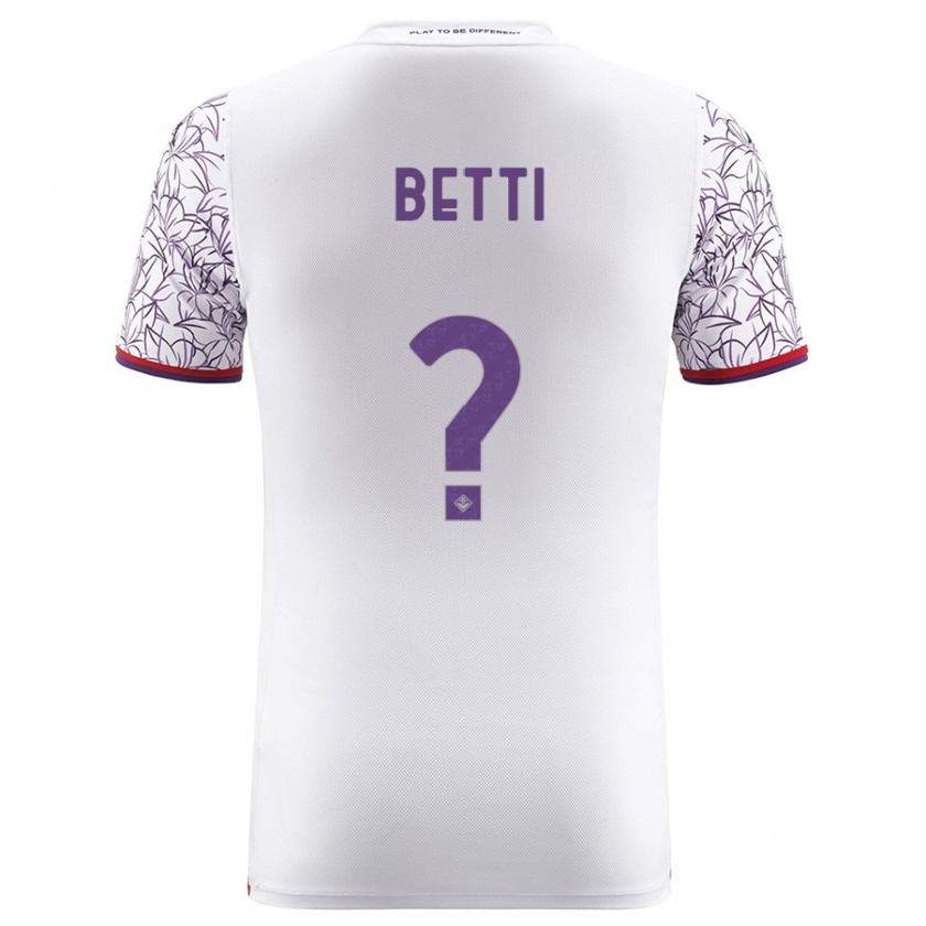 Kandiny Mujer Camiseta Tiziano Betti #0 Blanco 2ª Equipación 2023/24 La Camisa Chile