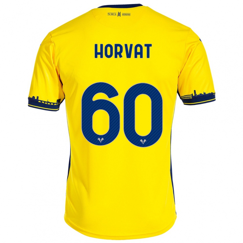 Kandiny Mujer Camiseta Mihaela Horvat #60 Amarillo 2ª Equipación 2023/24 La Camisa Chile