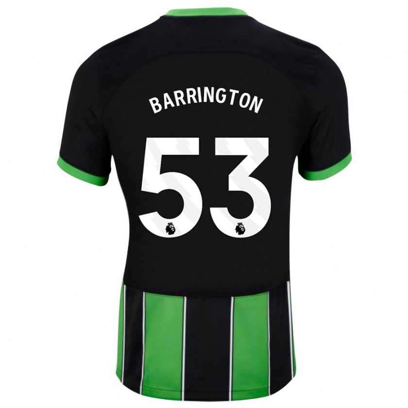 Kandiny Mujer Camiseta Luca Barrington #53 Verde Negro 2ª Equipación 2023/24 La Camisa Chile