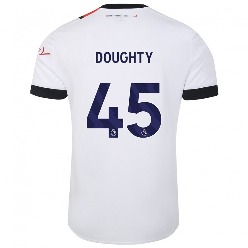 Kandiny Mujer Camiseta Alfie Doughty #45 Blanco 2ª Equipación 2023/24 La Camisa Chile