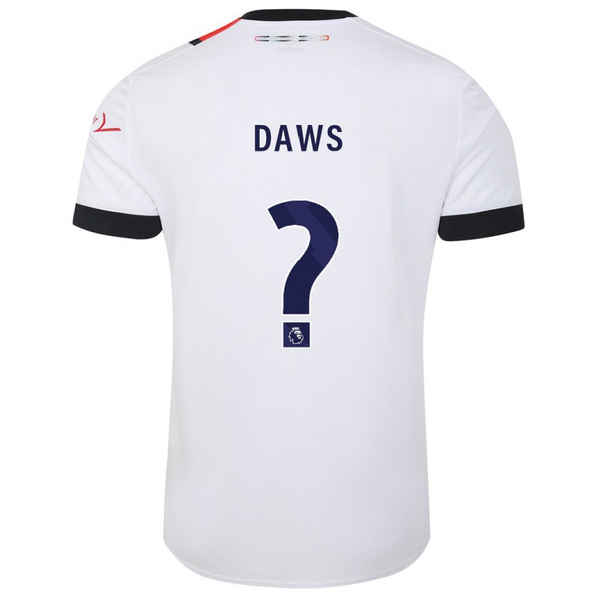 Kandiny Mujer Camiseta Marcus Daws #0 Blanco 2ª Equipación 2023/24 La Camisa Chile