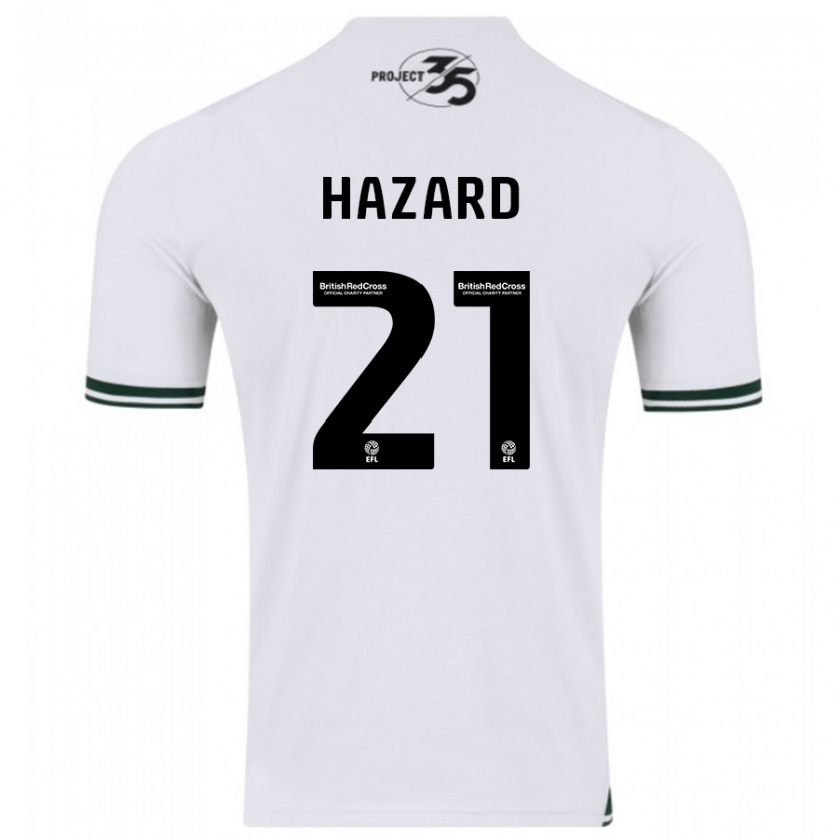 Kandiny Mujer Camiseta Conor Hazard #21 Blanco 2ª Equipación 2023/24 La Camisa Chile