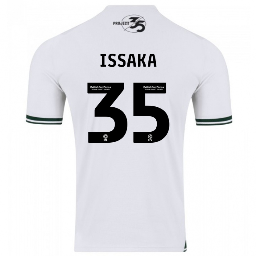 Kandiny Mujer Camiseta Freddie Issaka #35 Blanco 2ª Equipación 2023/24 La Camisa Chile