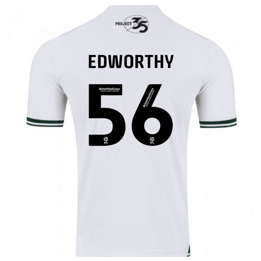 Kandiny Mujer Camiseta Kieran Edworthy #56 Blanco 2ª Equipación 2023/24 La Camisa Chile