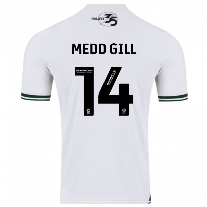 Kandiny Mujer Camiseta Tamsin Medd-Gill #14 Blanco 2ª Equipación 2023/24 La Camisa Chile