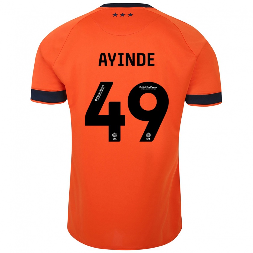 Kandiny Mujer Camiseta Leon Ayinde #49 Naranja 2ª Equipación 2023/24 La Camisa Chile