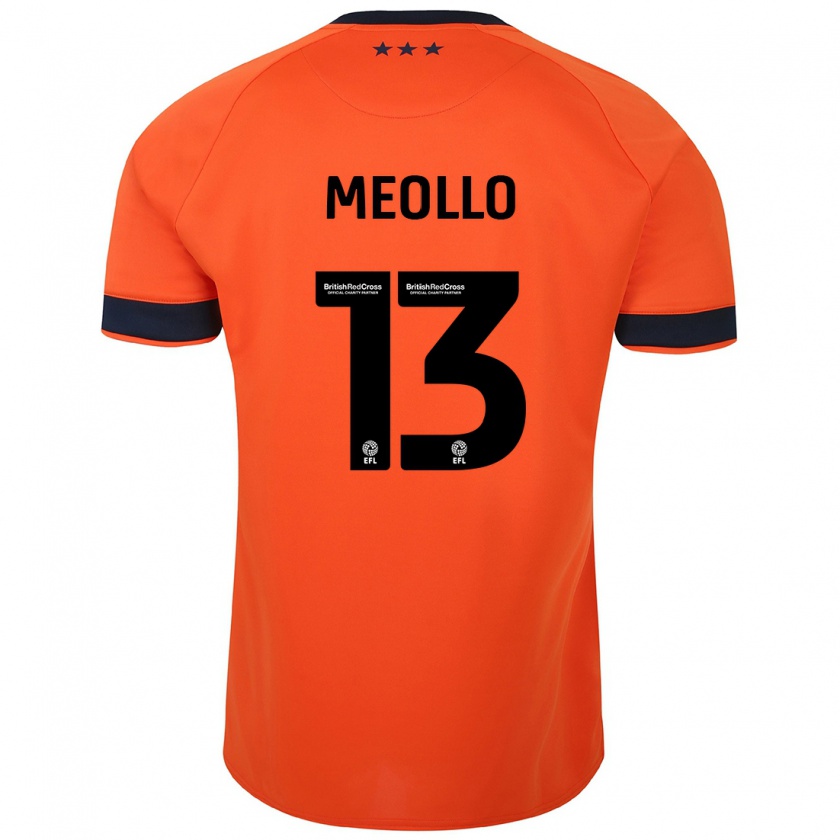 Kandiny Mujer Camiseta Nina Meollo #13 Naranja 2ª Equipación 2023/24 La Camisa Chile