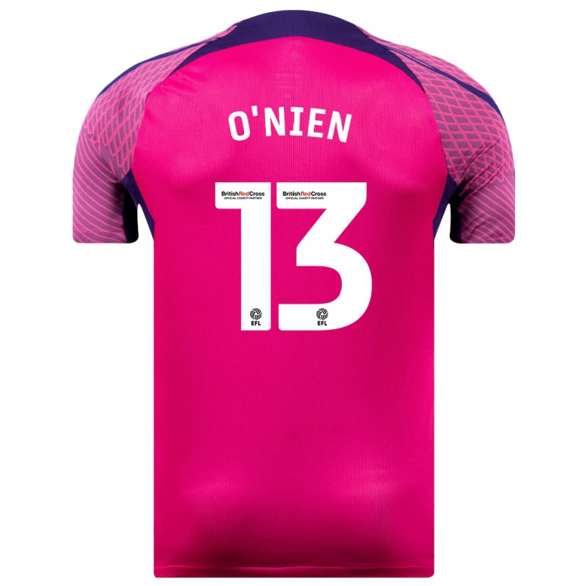 Kandiny Mujer Camiseta Luke O'nien #13 Morado 2ª Equipación 2023/24 La Camisa Chile