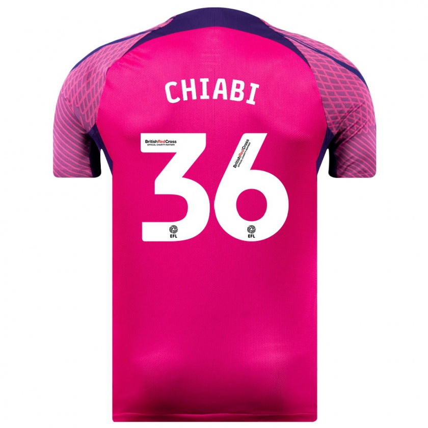 Kandiny Mujer Camiseta Tom Chiabi #36 Morado 2ª Equipación 2023/24 La Camisa Chile