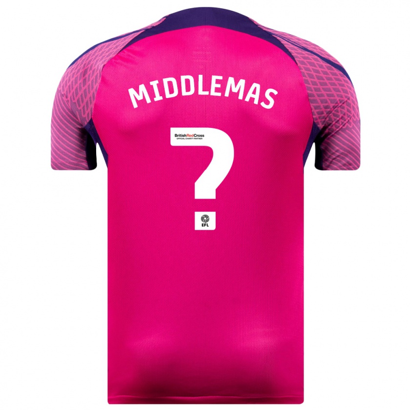 Kandiny Mujer Camiseta Ben Middlemas #0 Morado 2ª Equipación 2023/24 La Camisa Chile