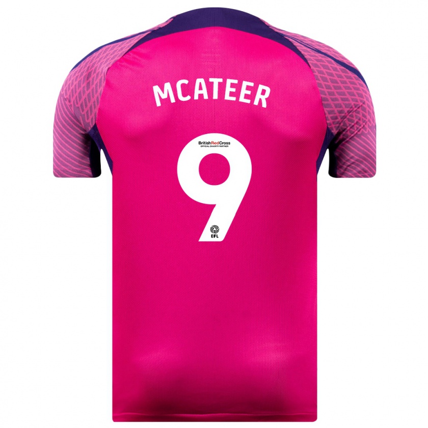 Kandiny Mujer Camiseta Mary Mcateer #9 Morado 2ª Equipación 2023/24 La Camisa Chile