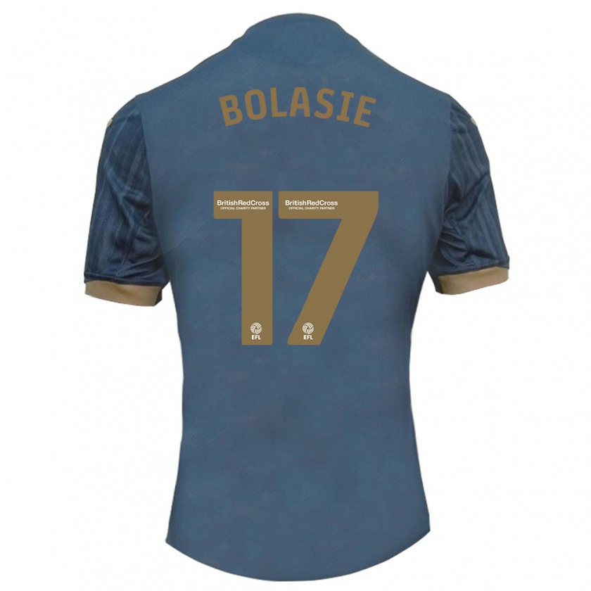 Kandiny Mujer Camiseta Yannick Bolasie #17 Verde Azulado Oscuro 2ª Equipación 2023/24 La Camisa Chile