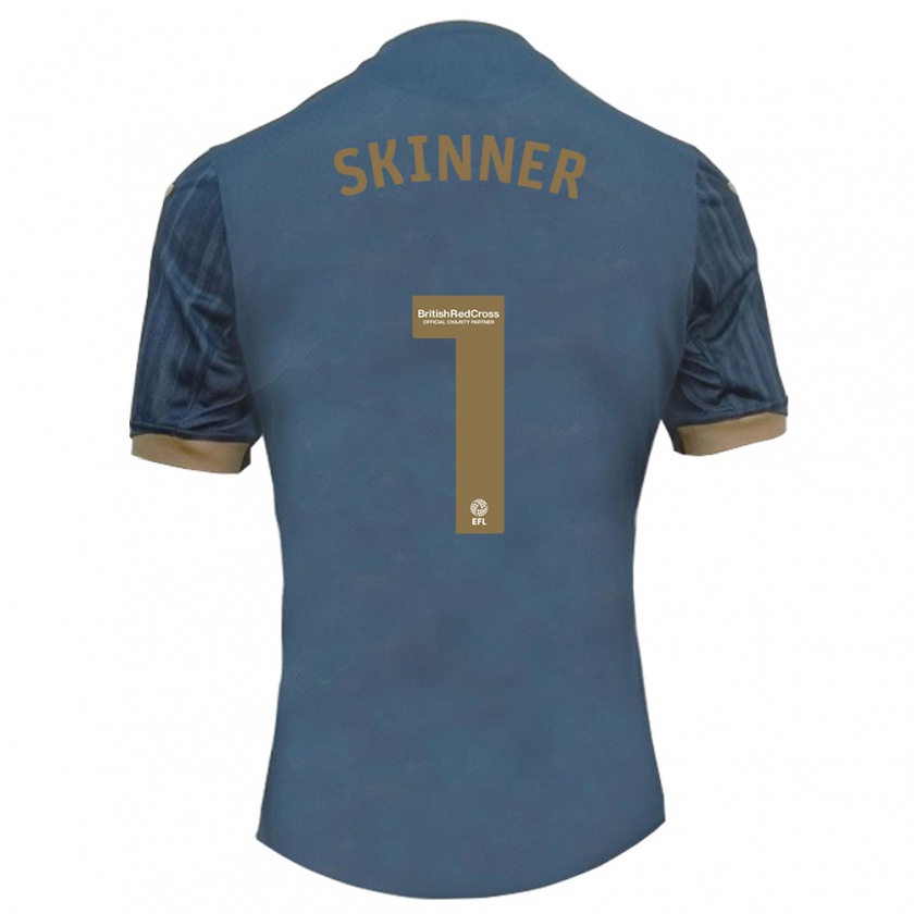 Kandiny Mujer Camiseta Claire Skinner #1 Verde Azulado Oscuro 2ª Equipación 2023/24 La Camisa Chile