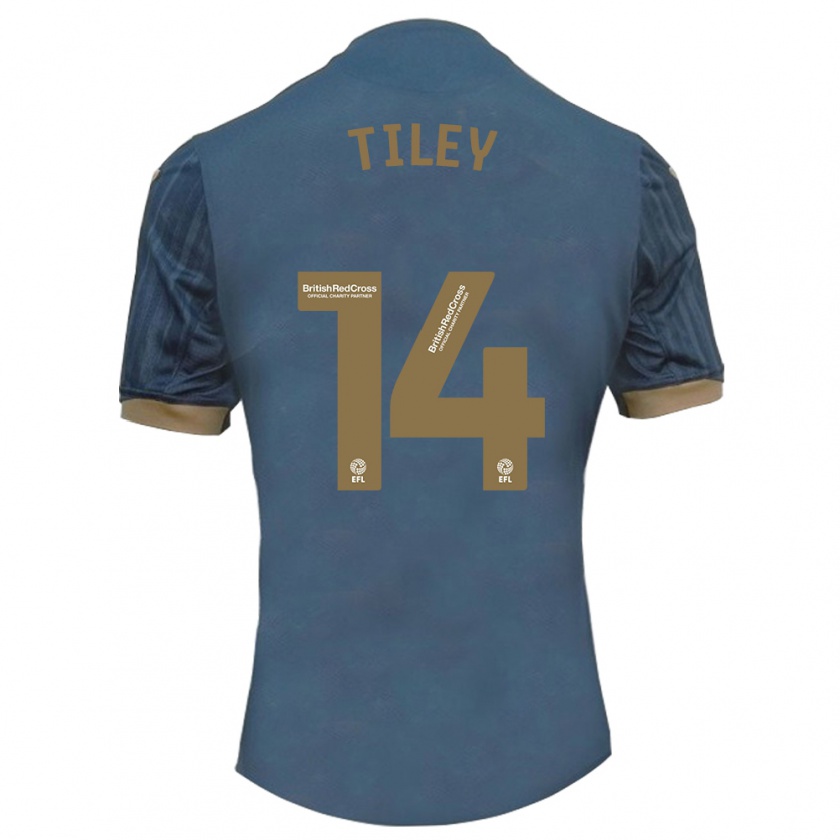 Kandiny Mujer Camiseta Chloe Tiley #14 Verde Azulado Oscuro 2ª Equipación 2023/24 La Camisa Chile