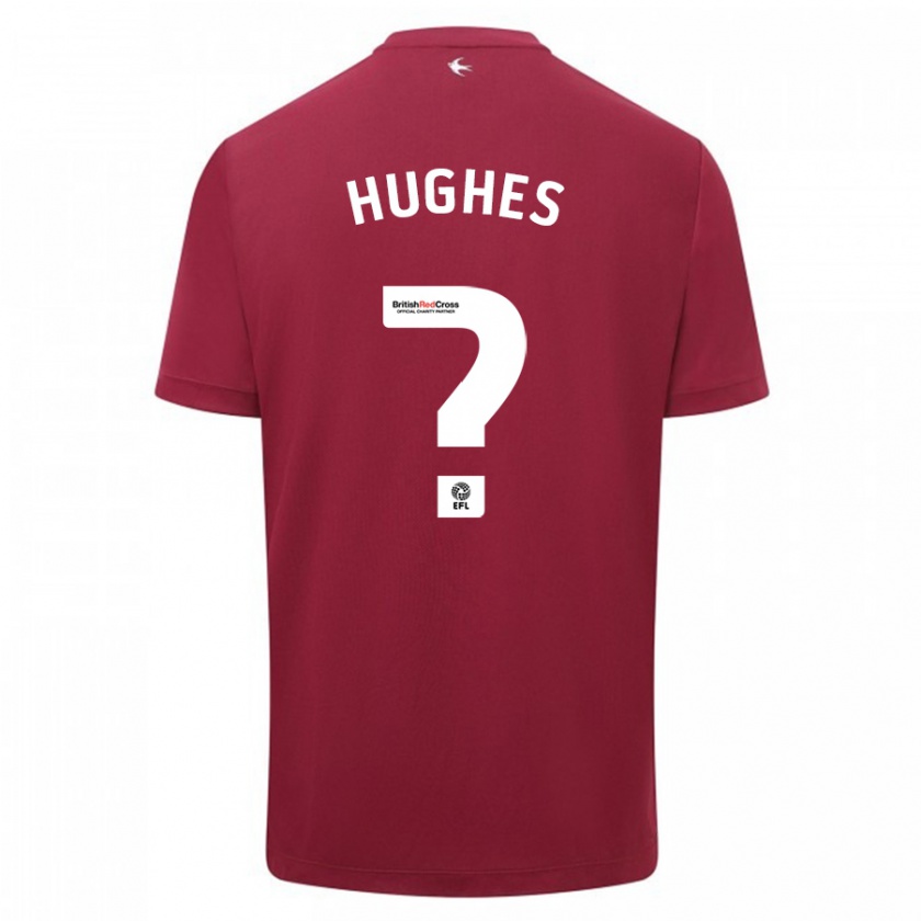 Kandiny Mujer Camiseta Caleb Hughes #0 Rojo 2ª Equipación 2023/24 La Camisa Chile