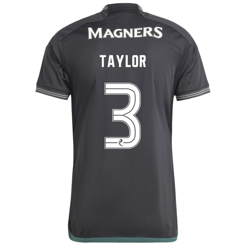 Kandiny Mujer Camiseta Greg Taylor #3 Negro 2ª Equipación 2023/24 La Camisa Chile