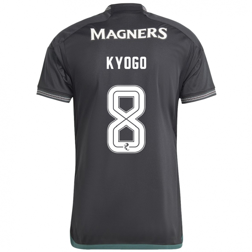 Kandiny Mujer Camiseta Kyogo Furuhashi #8 Negro 2ª Equipación 2023/24 La Camisa Chile