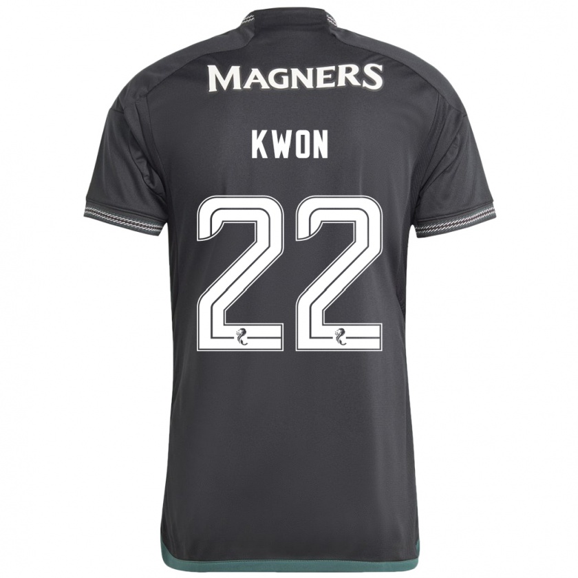 Kandiny Mujer Camiseta Hyeok-Kyu Kwon #22 Negro 2ª Equipación 2023/24 La Camisa Chile