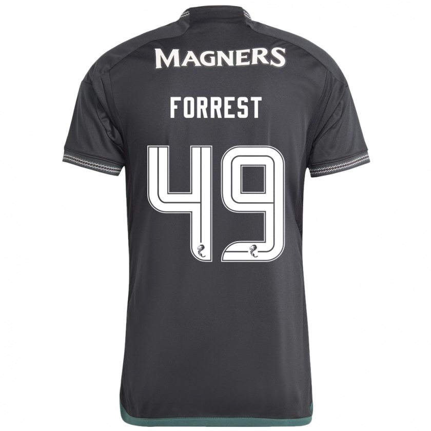 Kandiny Mujer Camiseta James Forrest #49 Negro 2ª Equipación 2023/24 La Camisa Chile