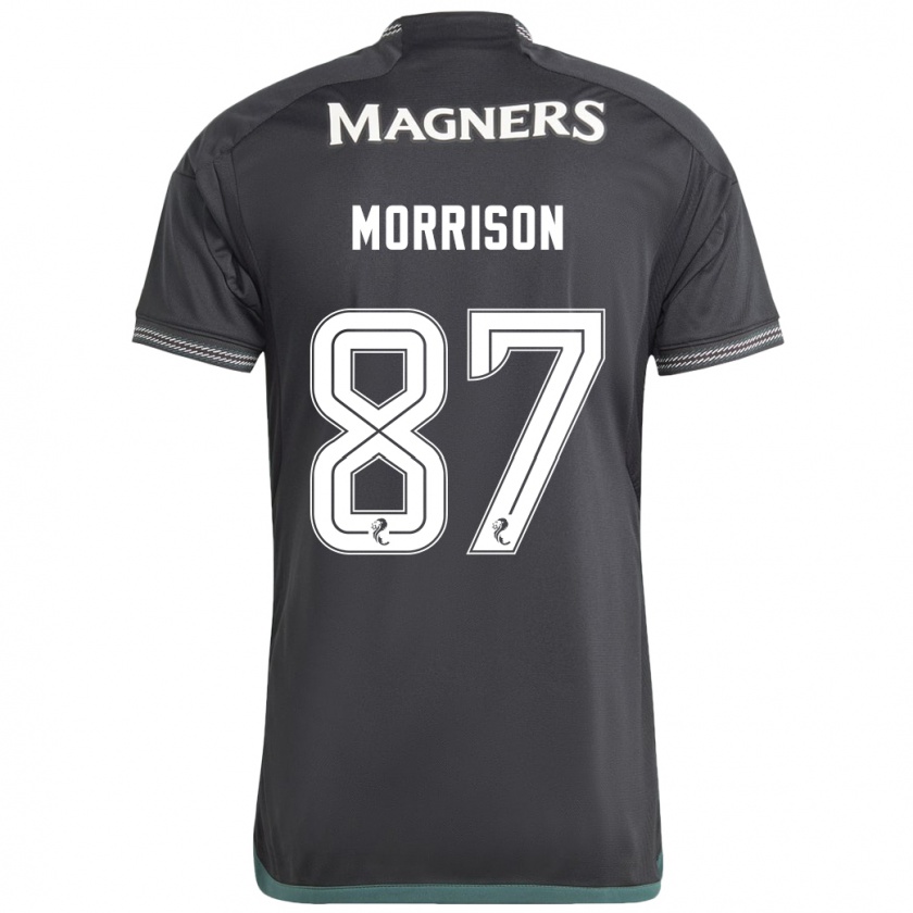 Kandiny Mujer Camiseta Joe Morrison #87 Negro 2ª Equipación 2023/24 La Camisa Chile