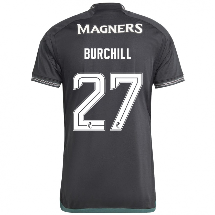 Kandiny Mujer Camiseta Tiree Burchill #27 Negro 2ª Equipación 2023/24 La Camisa Chile