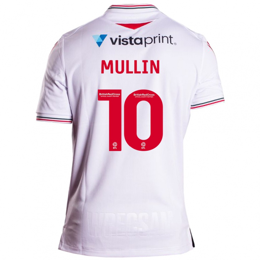 Kandiny Mujer Camiseta Paul Mullin #10 Blanco 2ª Equipación 2023/24 La Camisa Chile