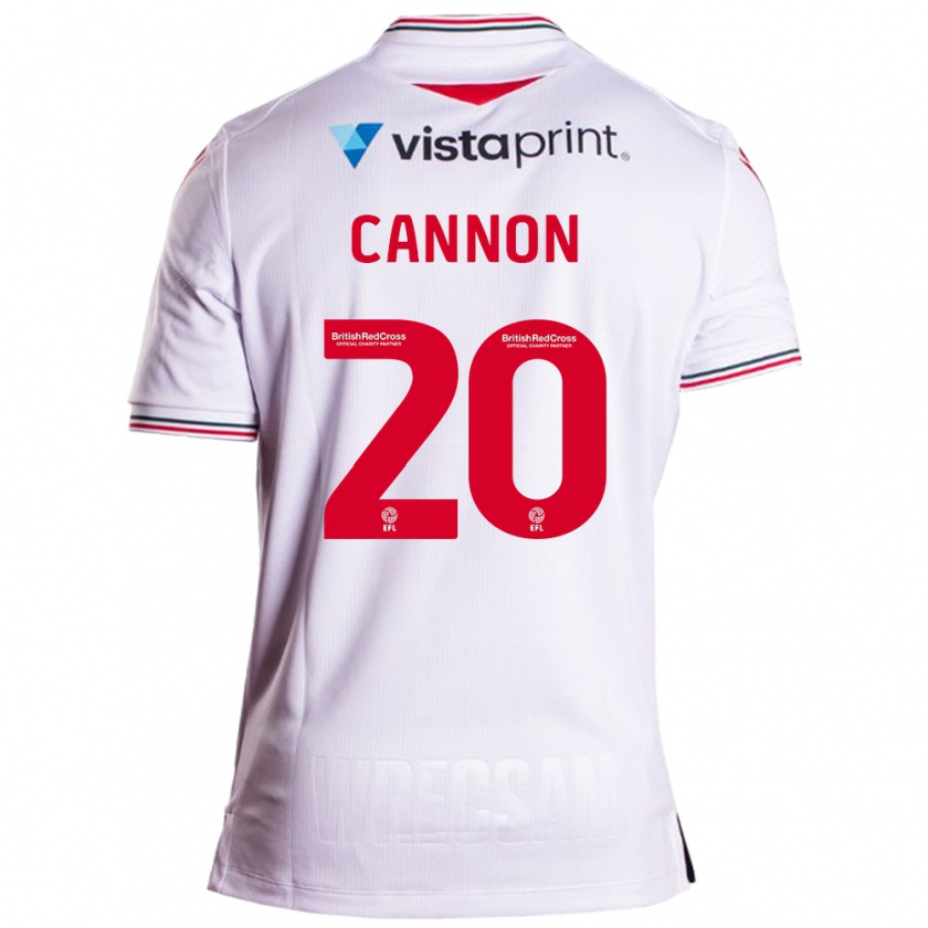 Kandiny Mujer Camiseta Andy Cannon #20 Blanco 2ª Equipación 2023/24 La Camisa Chile