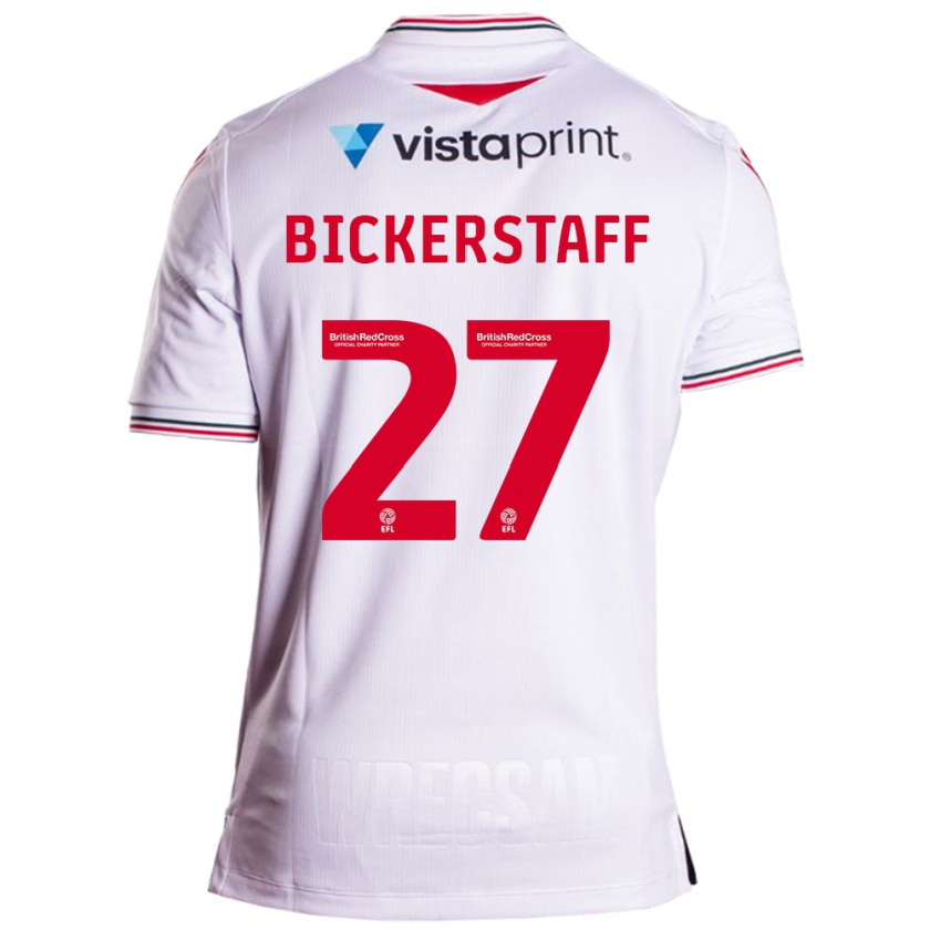 Kandiny Mujer Camiseta Jake Bickerstaff #27 Blanco 2ª Equipación 2023/24 La Camisa Chile