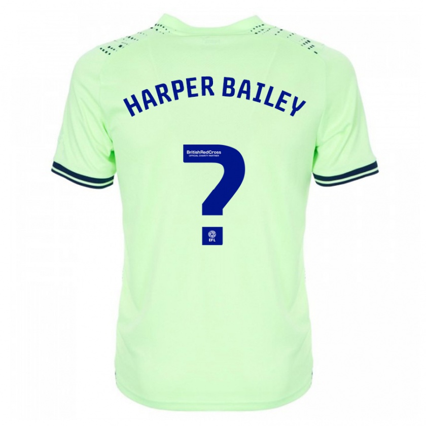 Kandiny Mujer Camiseta Aaron Harper-Bailey #0 Armada 2ª Equipación 2023/24 La Camisa Chile