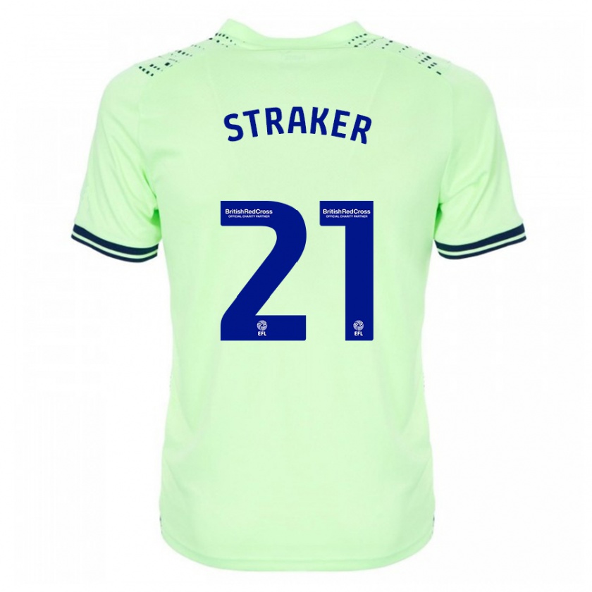 Kandiny Mujer Camiseta Jannelle Straker #21 Armada 2ª Equipación 2023/24 La Camisa Chile