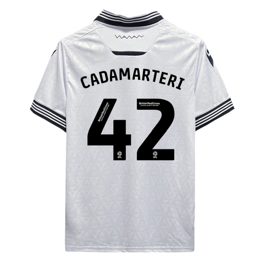 Kandiny Mujer Camiseta Bailey Cadamarteri #42 Blanco 2ª Equipación 2023/24 La Camisa Chile