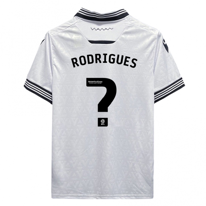 Kandiny Mujer Camiseta Carlos Rodrigues #0 Blanco 2ª Equipación 2023/24 La Camisa Chile