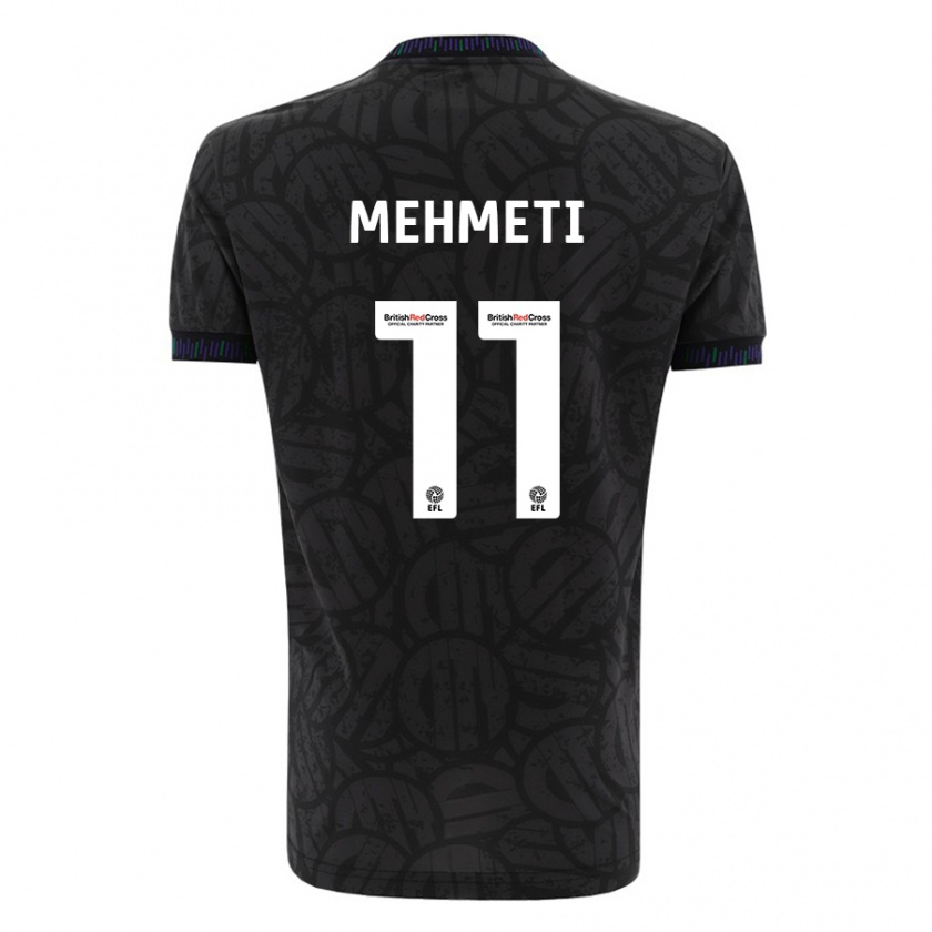 Kandiny Mujer Camiseta Anis Mehmeti #11 Negro 2ª Equipación 2023/24 La Camisa Chile