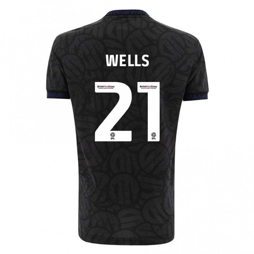 Kandiny Mujer Camiseta Nahki Wells #21 Negro 2ª Equipación 2023/24 La Camisa Chile