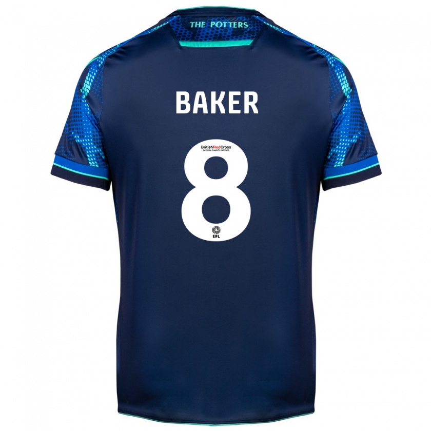 Kandiny Mujer Camiseta Lewis Baker #8 Armada 2ª Equipación 2023/24 La Camisa Chile