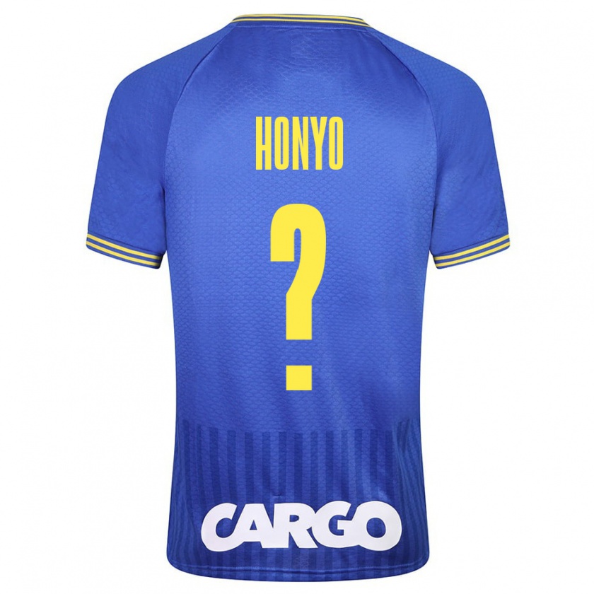 Kandiny Mujer Camiseta Yoav Honyo #0 Azul 2ª Equipación 2023/24 La Camisa Chile