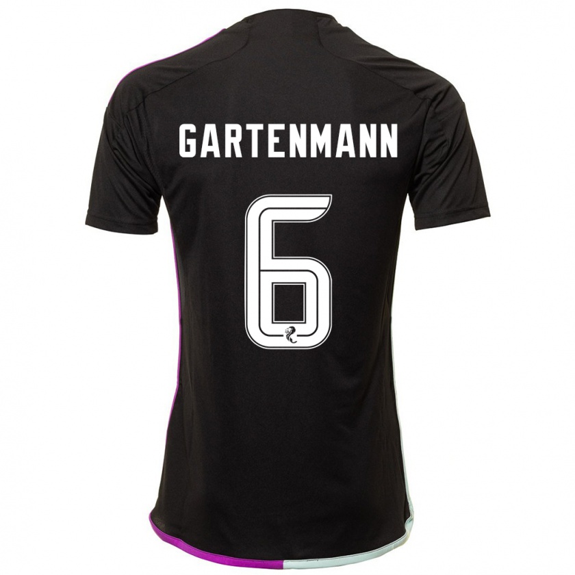 Kandiny Mujer Camiseta Stefan Gartenmann #6 Negro 2ª Equipación 2023/24 La Camisa Chile