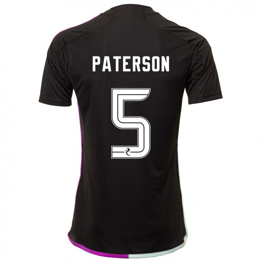 Kandiny Mujer Camiseta Donna Paterson #5 Negro 2ª Equipación 2023/24 La Camisa Chile