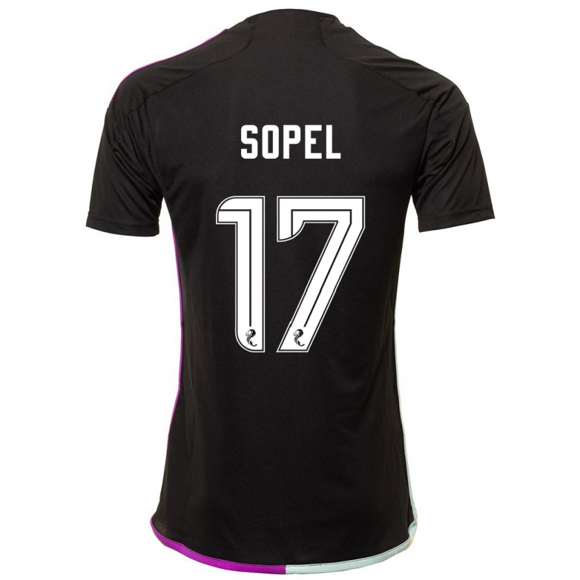 Kandiny Mujer Camiseta Nadia Sopel #17 Negro 2ª Equipación 2023/24 La Camisa Chile