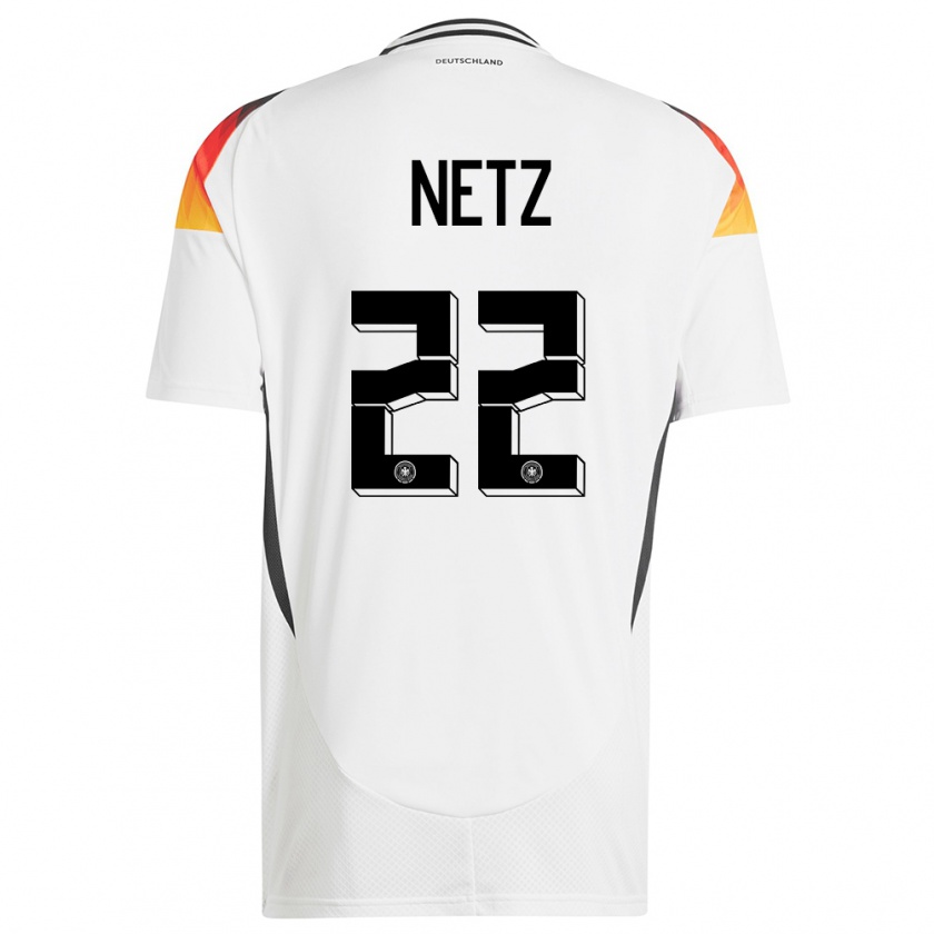 Kandiny Niño Camiseta Alemania Luca Netz #22 Blanco 1ª Equipación 24-26 La Camisa Chile