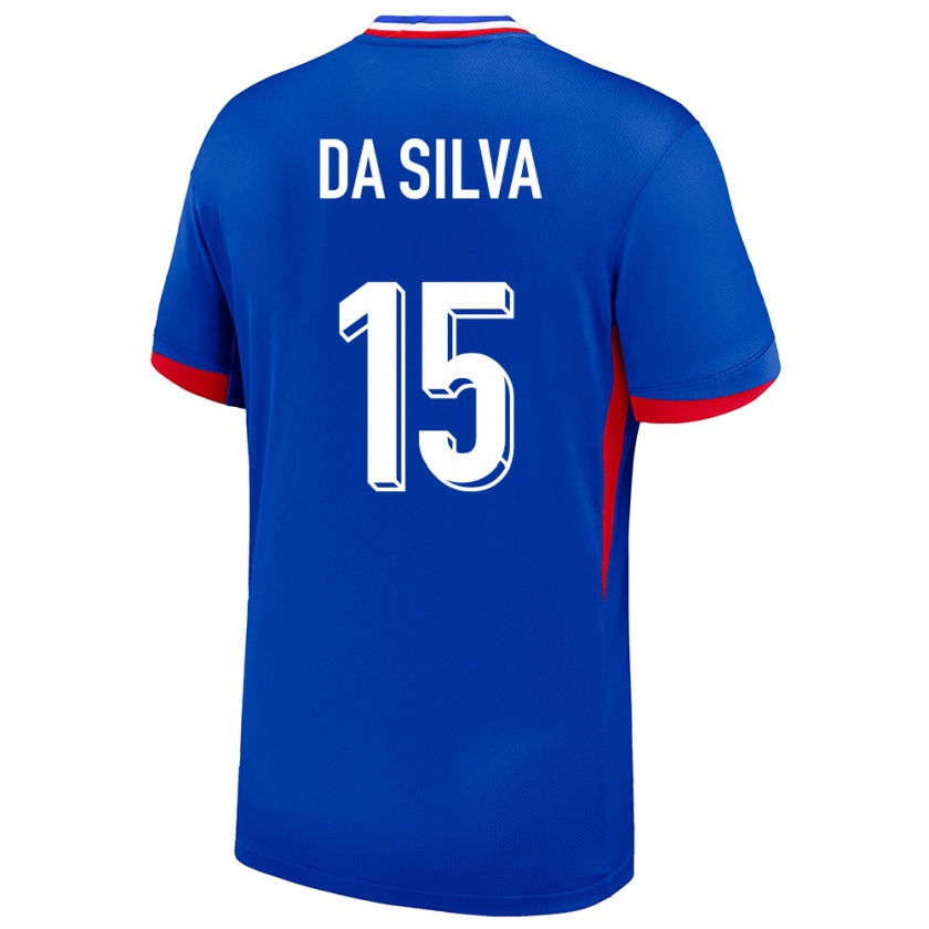 Kandiny Niño Camiseta Francia Florent Da Silva #15 Azul 1ª Equipación 24-26 La Camisa Chile