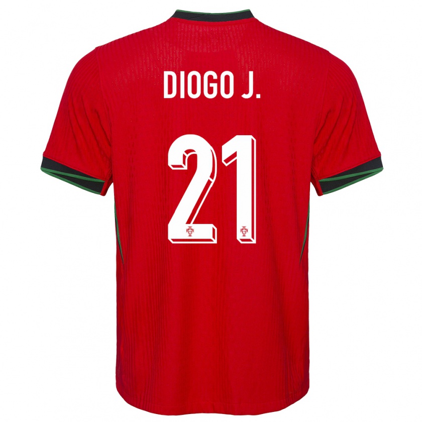 Kandiny Niño Camiseta Portugal Diogo Jota #21 Rojo 1ª Equipación 24-26 La Camisa Chile